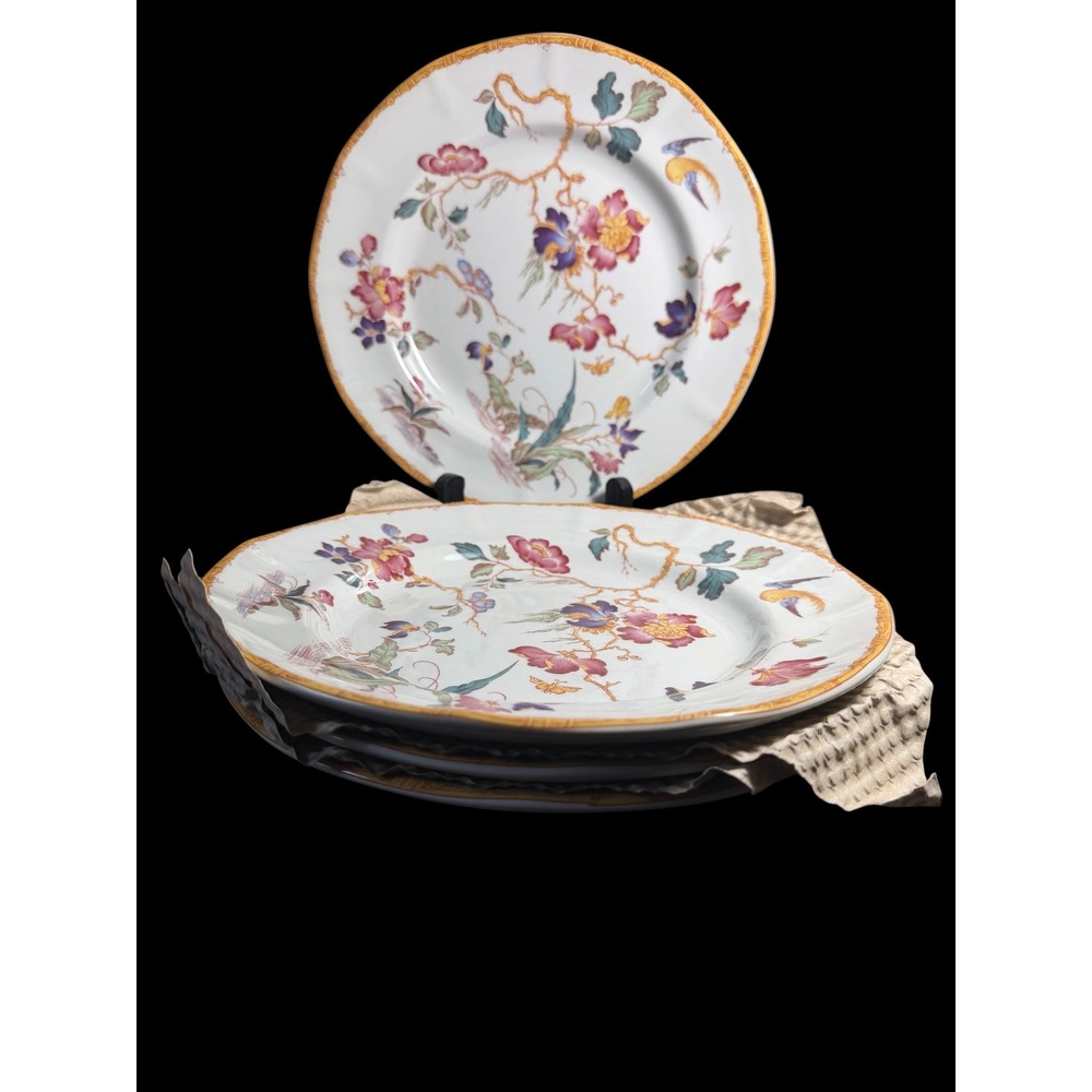Wedgwood Devon Rose Georgetown Collection Dinner Plates Set of 4 Made in England
